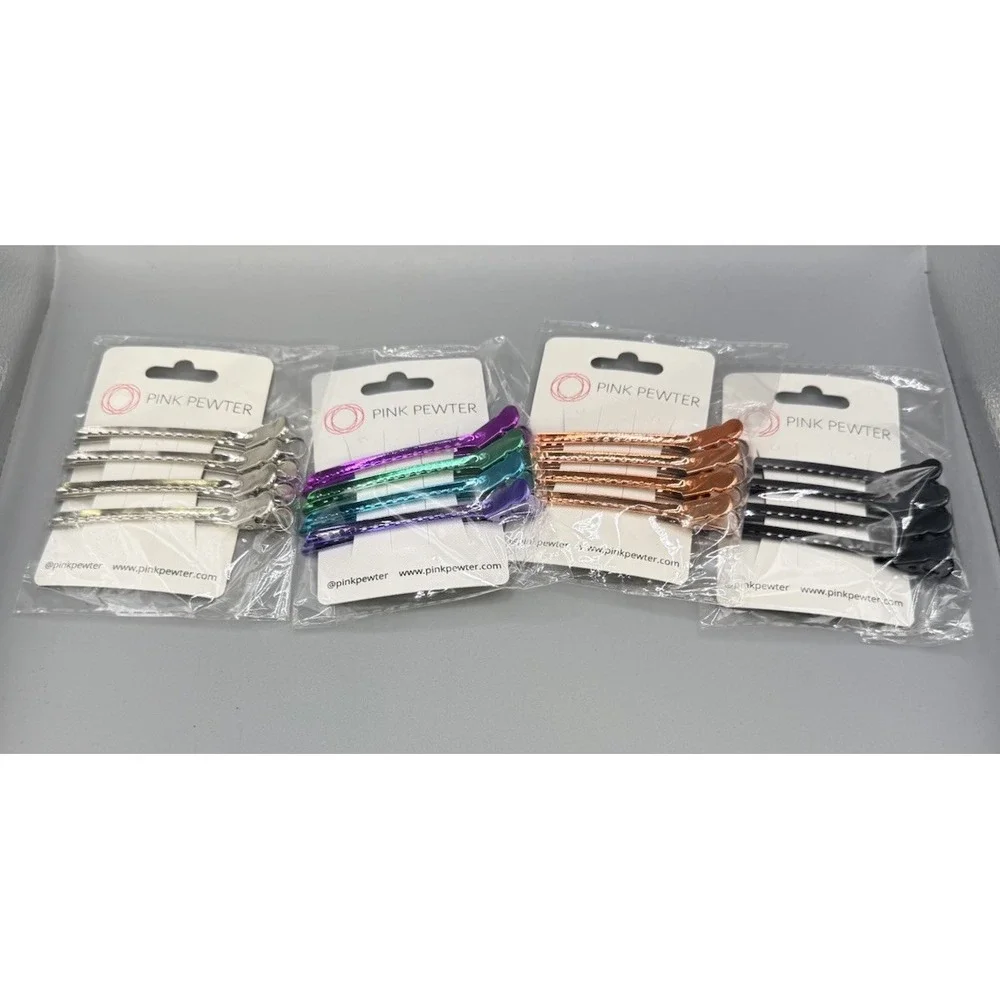 PINK PEWTER Professional Metal Sectioning Clips 4 pack Choose A Color NEW